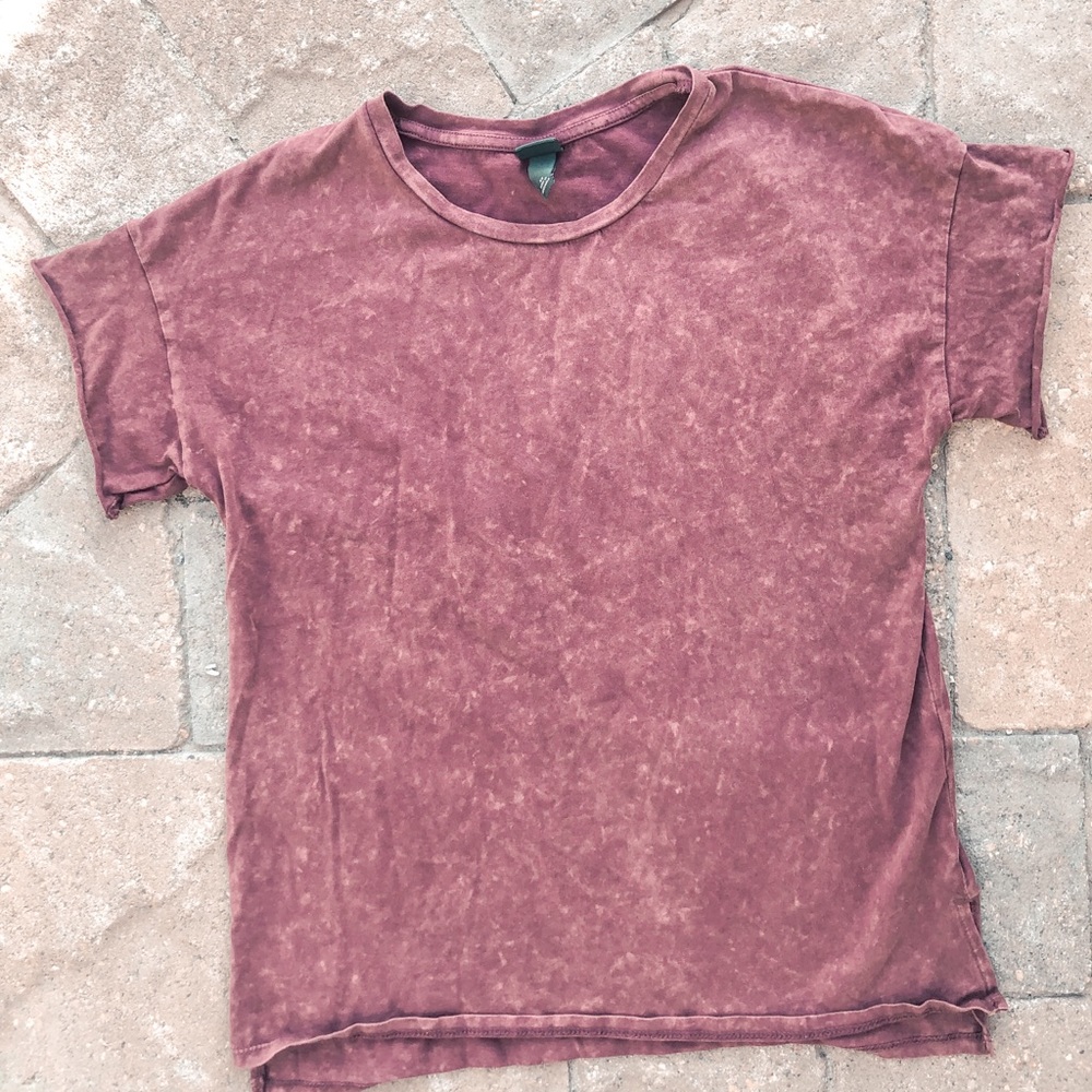 Maroon Marbled Top